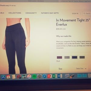 Lululemon in movement right 25” everlux brand new